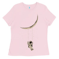 Bubblegum Pink Astronaut Moon Swing Ladies Tee - Bettercallsaul