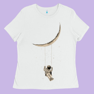 Astronaut Moon Swing Ladies Tee Designed By Bettercallsaul