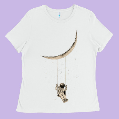 Astronaut Moon Swing Ladies Tee Designed By Bettercallsaul