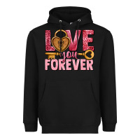 Black Love you forever Valentine's Day Heavyweight Hoodie - HowdyJamesFarm