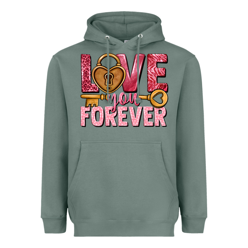 Love You Forever Valentine's Day Heavyweight Hoodie by HowdyJamesFarm | Teevron