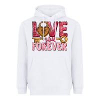 White Love you forever Valentine's Day Heavyweight Hoodie - HowdyJamesFarm