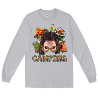 Moon Dust Camping Braid Hair Woman With Fire Bbs Long Sleeve Tee - BundleAndBundleShop