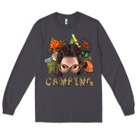 Smoke Camping Braid Hair Woman With Fire Bbs Long Sleeve Tee - BundleAndBundleShop