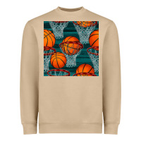 Mushroom basketball hoop seamless pattern Heavyweight Sweatshirt - BundleAndBundleShop