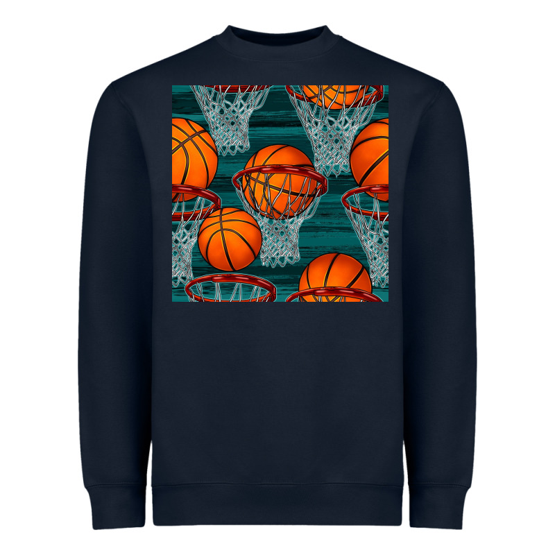 Basketball Hoop Seamless Pattern Heavyweight Sweatshirt by BundleAndBundleShop | Teevron