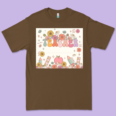Teacher Custom Name Premium Tee Designed By Jahusdesignshop