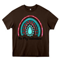 Chocolate Brown be my valentine gemstone rainbow Heavy Core Tee - JahusDesignShop