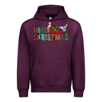 Mauve Wine Merry christmas cross Urban Hoodie - FaDigitalArtStudio