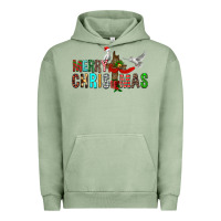 Pigment Oil Green Merry christmas cross Urban Hoodie - FaDigitalArtStudio