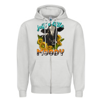 Dove Grey Just a Little Moody Zipper Hoodie - texasbilliewilder
