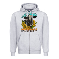 Heather Grey Just a Little Moody Zipper Hoodie - texasbilliewilder