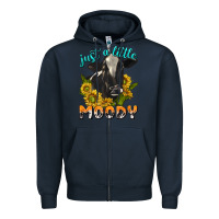 Navy Just a Little Moody Zipper Hoodie - texasbilliewilder