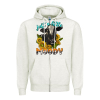 Oatmeal Heather Just a Little Moody Zipper Hoodie - texasbilliewilder