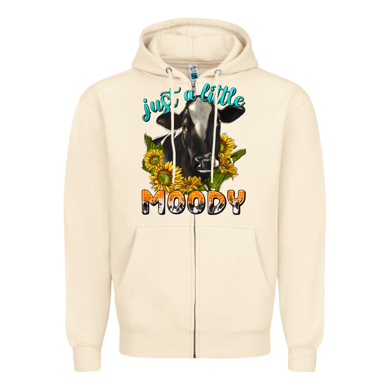 Just A Little Moody Zipper Hoodie by texasbilliewilder | Teevron