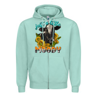 Seafoam Just a Little Moody Zipper Hoodie - texasbilliewilder