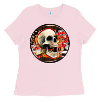 Bubblegum Pink firefighter coasters Ladies Tee - AdoDesignShop