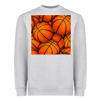Heather Grey basketball seamless pattern Heavyweight Sweatshirt - BundleAndBundleShop