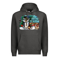 Charcoal Heather its freezin season Premium Hoodie - CowGirlArtShop