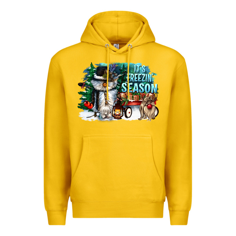 Its Freezin Season Premium Hoodie by CowGirlArtShop | Teevron