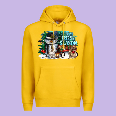 Its Freezin Season Premium Hoodie Designed By Cowgirlartshop
