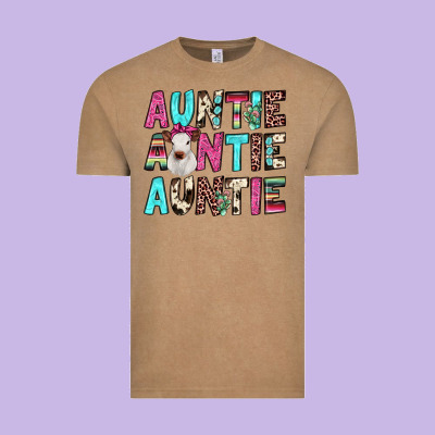 Auntie Heifer Cactus Vintage Tee Designed By Jahusdesignshop