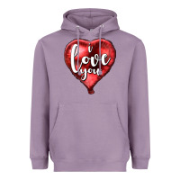 Lavender I love you heart balloon Valentine's Day Heavyweight Hoodie - HowdyJamesFarm