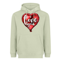 Matcha I love you heart balloon Valentine's Day Heavyweight Hoodie - HowdyJamesFarm