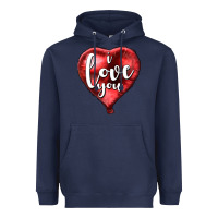 Navy I love you heart balloon Valentine's Day Heavyweight Hoodie - HowdyJamesFarm