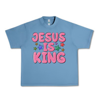 Pebble Blue jesus is king Urban Heavy Tee - MaliasSmallBusiness