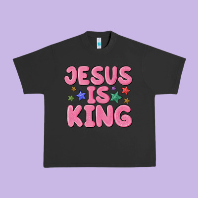 Jesus Is King Urban Heavy Tee Designed By Maliassmallbusiness
