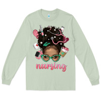 Matcha Afro Messy Bun Nursing Bbs Long Sleeve Tee - BundleAndBundleShop