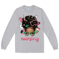 Moon Dust Afro Messy Bun Nursing Bbs Long Sleeve Tee - BundleAndBundleShop