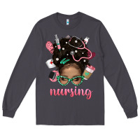 Smoke Afro Messy Bun Nursing Bbs Long Sleeve Tee - BundleAndBundleShop