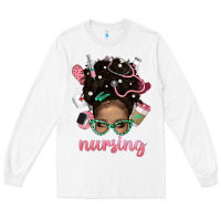 White Afro Messy Bun Nursing Bbs Long Sleeve Tee - BundleAndBundleShop