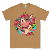 Toasted Coconut cute cow pink flowers and leopard pattern Classic Tee - NancyCooperArtShop