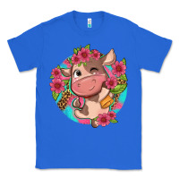 True Royal cute cow pink flowers and leopard pattern Classic Tee - NancyCooperArtShop