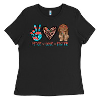 Black peace love easter Ladies Tee - JahusDesignShop