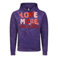 Cloud Purple love more worry less Vintage Hoodie - MaliasSmallBusiness