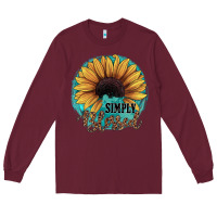 Burgundy Simply Blessed Long Sleeve Tee - JahusDesignShop