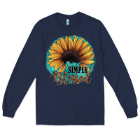 Navy Simply Blessed Long Sleeve Tee - JahusDesignShop