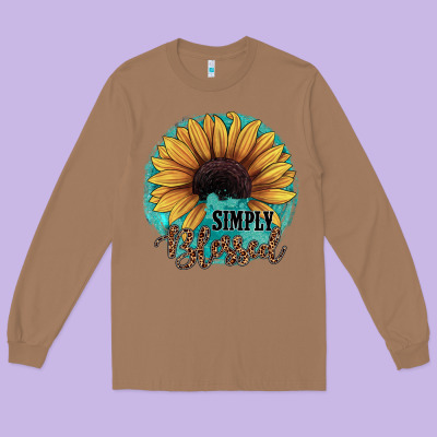 Simply Blessed Long Sleeve Tee Designed By Jahusdesignshop