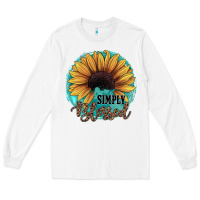 White Simply Blessed Long Sleeve Tee - JahusDesignShop
