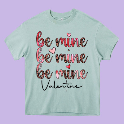 Be Mine Valentine Heavy Core Tee Designed By Jahusdesignshop