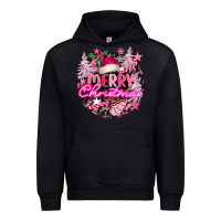 Black pink merry christmas Urban Hoodie - FaDigitalArtStudio