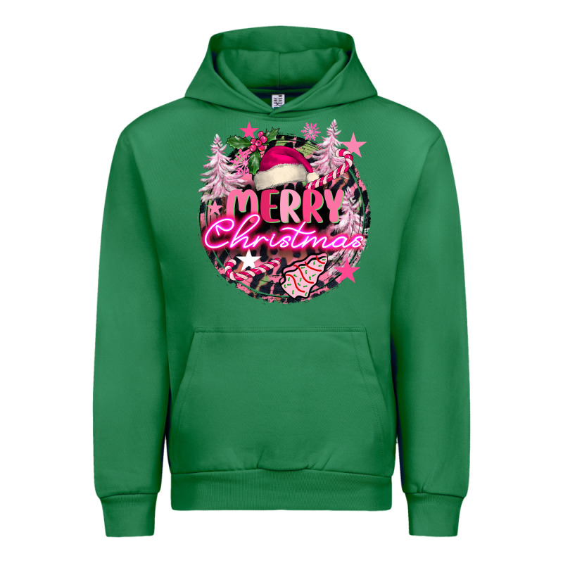 Pink Merry Christmas Urban Hoodie by FaDigitalArtStudio | Teevron