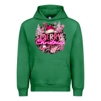 Emerald pink merry christmas Urban Hoodie - FaDigitalArtStudio