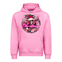 Fuchsia Pink pink merry christmas Urban Hoodie - FaDigitalArtStudio