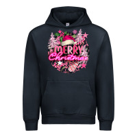Navy pink merry christmas Urban Hoodie - FaDigitalArtStudio