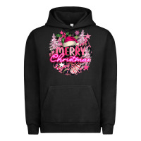 Pigment Black pink merry christmas Urban Hoodie - FaDigitalArtStudio